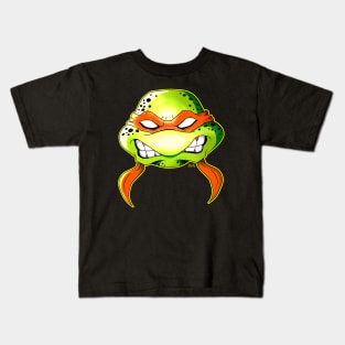 Angry Orange Ninja Turtle Mikie Kids T-Shirt